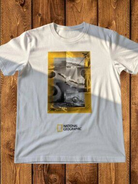 National Geographic Wildlife Photography Collage Graphic T-Shirt